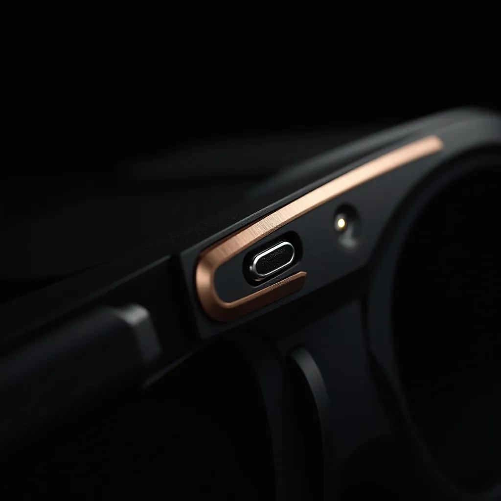 Close-up of bone conduction speaker module on Tactical Talk Vision glasses